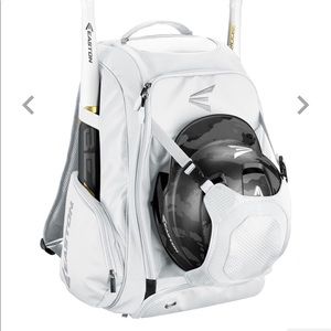 Easton Walk Off IV Bat Bag Backpack White Baseball